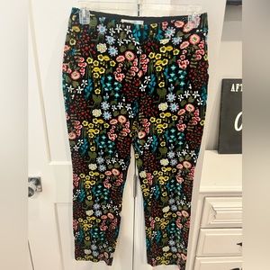 Boden Velvet Floral Pants